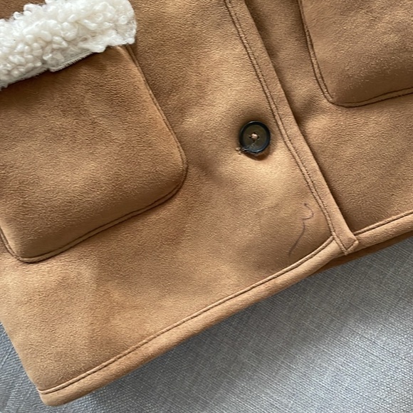 ZARA 4-5yrs suede sherpa lined jacket - Picture 3 of 9